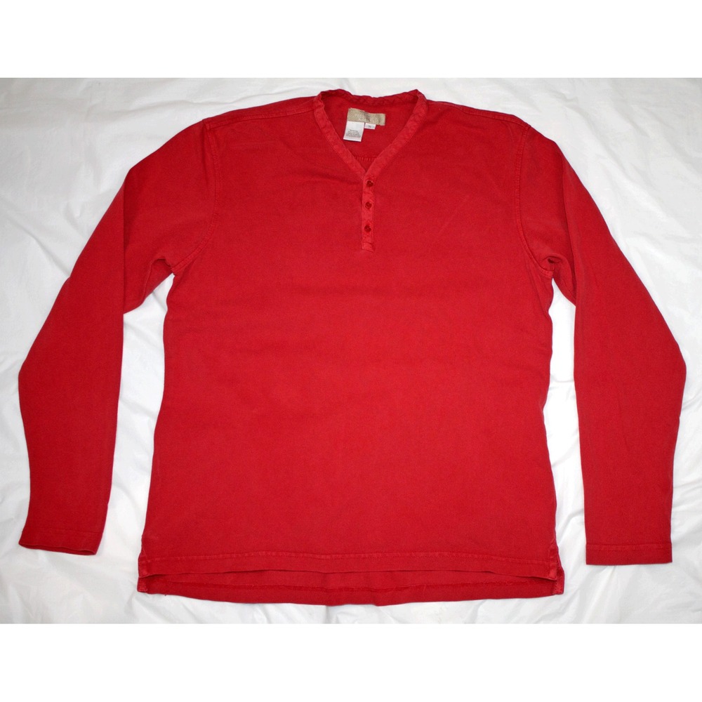 The Territory Ahead Mens Long Sleeve Henley Pullover Shirt Size Small